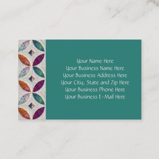 Gekoppeld batik Visitekaartje (Voorkant)