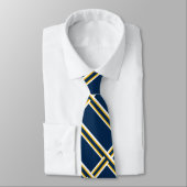 Gekoppeld blauw en goud stropdas (Gebonden)