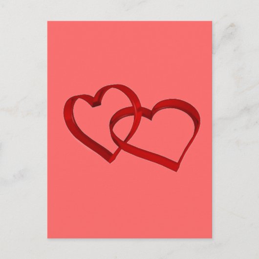 Gekoppeld hart Briefkaart (Voorkant)