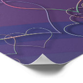 Gekoppeld hart Poster (Hoek)