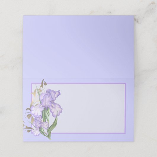 Gekoppeld Iris Note Card-Paars IRIS-Small (Buitenkant ongevouwen)