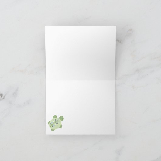 Gekoppeld schildpad (lichtblauw) Hartelijk dank Bedankkaart (Binnen)