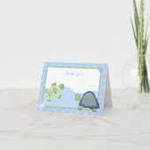 Gekoppeld schildpad (lichtblauw) Hartelijk dank Bedankkaart (Voorkant)