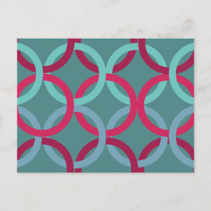 Gekoppelde cirkels 2 briefkaart