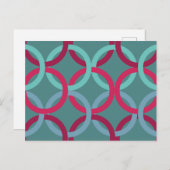 Gekoppelde cirkels 2 briefkaart (Voorkant / Achterkant)