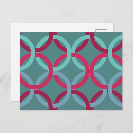 Gekoppelde cirkels 2 briefkaart (Voorkant / Achterkant)