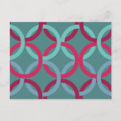 Gekoppelde cirkels 2 briefkaart (Voorkant)