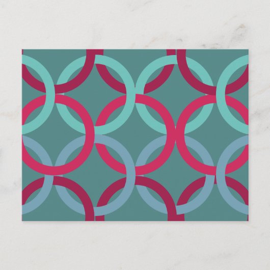 Gekoppelde cirkels 2 briefkaart (Voorkant)