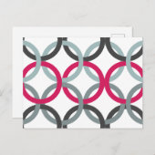 Gekoppelde cirkels 2 briefkaart (Voorkant / Achterkant)