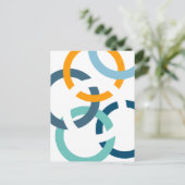 Gekoppelde cirkels briefkaart (Staand voorkant)