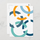 Gekoppelde cirkels briefkaart (Voorkant / Achterkant)