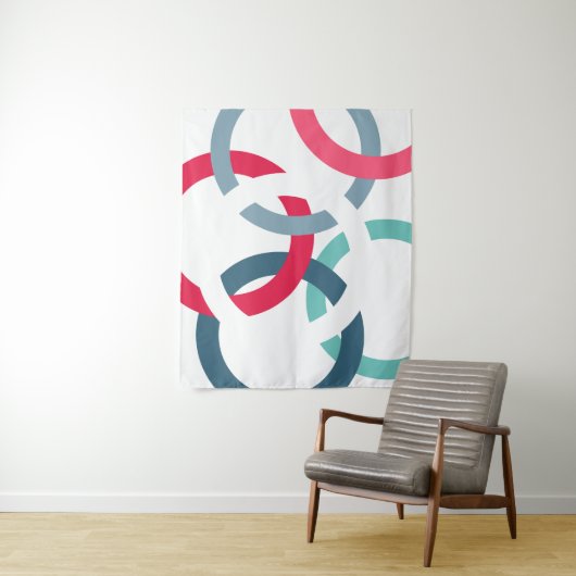 Gekoppelde cirkels wandkleed (In situ)