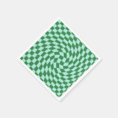 Gekoppelde groene blauwe checkboard met checkboard servet (Hoek)