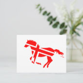 Gekoppelde paarden briefkaart (Staand voorkant)