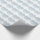 Gekoppelde schotel Embroidery Hart Custom Gift Wra Cadeaupapier (Hoek)