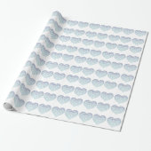 Gekoppelde schotel Embroidery Hart Custom Gift Wra Cadeaupapier (Uitgerold)