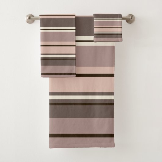 Gekoppelde tapekoppen met striped patronen bad handdoek (Insitu)