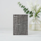 Gekoppelde zwarte vloerstructuur visitekaartje (Staand voorkant)