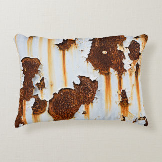 Gekorrodeerde witte roeststrepen accent kussen