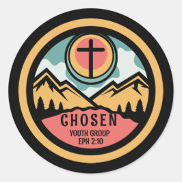 Gekozen Christelijke Jeugd Ronde Sticker