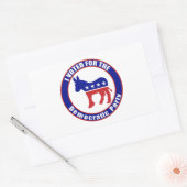 Gekozen Democraat Origineel Rechthoekige Sticker (Envelop)