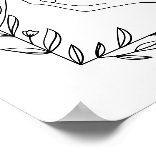 Gekozen Familie Moederdag Kleurend Poster (Hoek)