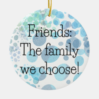 Gekozen Gezinsstructuur Polka Dot Ronde Gift Label Keramisch Ornament
