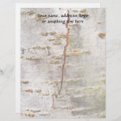 Gekraakte Birch Bark Persoonlijk Briefhoofd (Voorkant / Achterkant)