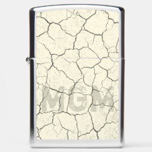 Gekraakte Bone White Monogramed Zippo Lighter