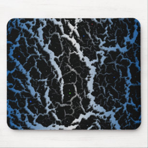 Gekrackeerde ruimteveer - Blauw/wit Muismat