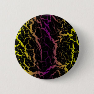 Gekrackeerde ruimteveer - Geel/Paars Ronde Button 5,7 Cm