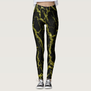 Gekrackeerde ruimteveer - Glitter Gold Leggings