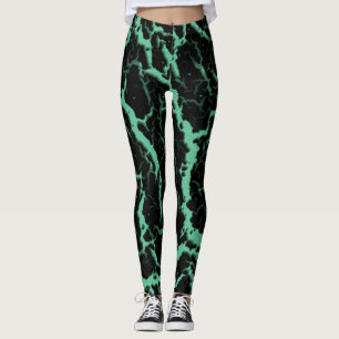 Gekrackeerde ruimteveer - Munt Leggings