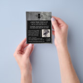 Gekrast Metaaleffect, Podcaster, Podcast Flyer (Hand)