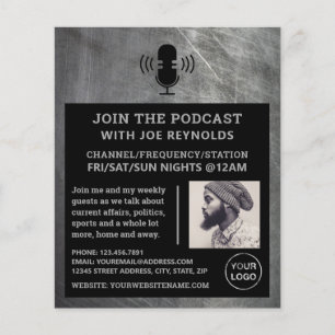 Gekrast Metaaleffect, Podcaster, Podcast Flyer