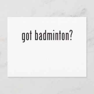 gekregen badminton? briefkaart