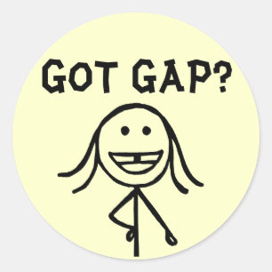 Gekregen Gap? De gekloofde Stickers van het