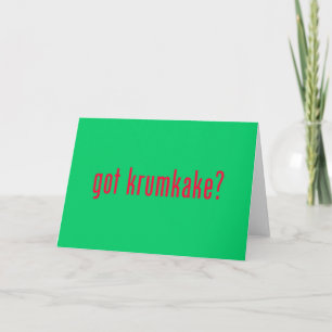 gekregen krumkake? groen wenskaart feestdagen kaart