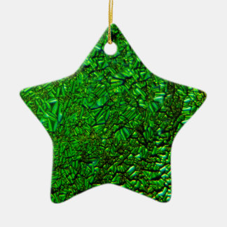 Gekreukeld groen gefuseerd glas keramisch ornament