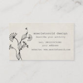 gekreukeld oud papier visitekaartje (Achterkant)