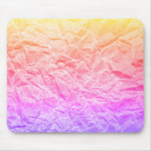 Gekreukeld regenboogpapier muismat