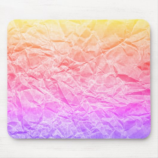 Gekreukeld regenboogpapier muismat (Voorkant)