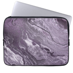 Gekristalliseerde Paarse agaat   Moody gemarmerde  Laptop Sleeve