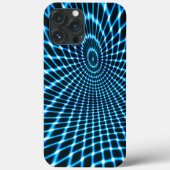 Gekromde lijnen die diepe cirkel over blauw vormen Case-Mate iPhone case (Achterkant)