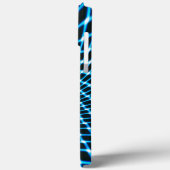 Gekromde lijnen die diepe cirkel over blauw vormen Case-Mate iPhone case (Achterkant / Links)