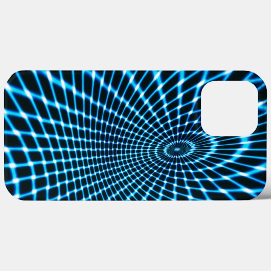 Gekromde lijnen die diepe cirkel over blauw vormen Case-Mate iPhone case (Achterkant (horizontaal))