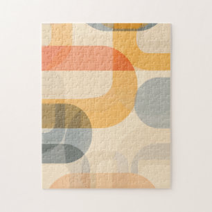 Gekromde transparante vormen met tekstruimte legpuzzel