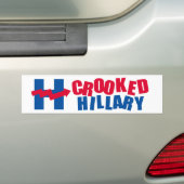 GEKROOKT HILLARI 2016 BUMPERSTICKER (Op auto)