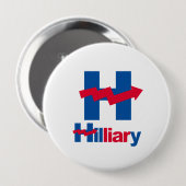 GEKROOKT HILLARY IS EEN LIAR - Anti-Hillary - Ronde Button 4,0 Cm (Voorkant /achterkant)