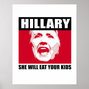 GEKROOKT HILLIAIR - Ze zal je kinderen opeten - an Poster